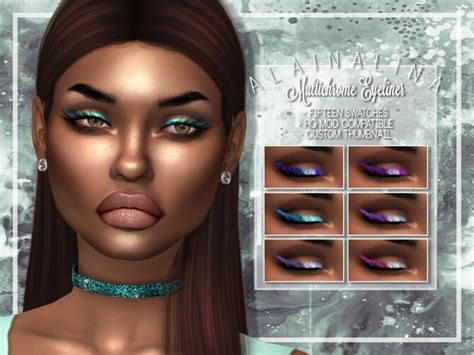 Multichrome Eyeliner At Alainalina The Sims 4 Catalog