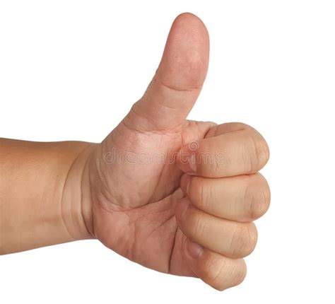 Thumbs Up On White Picture Image