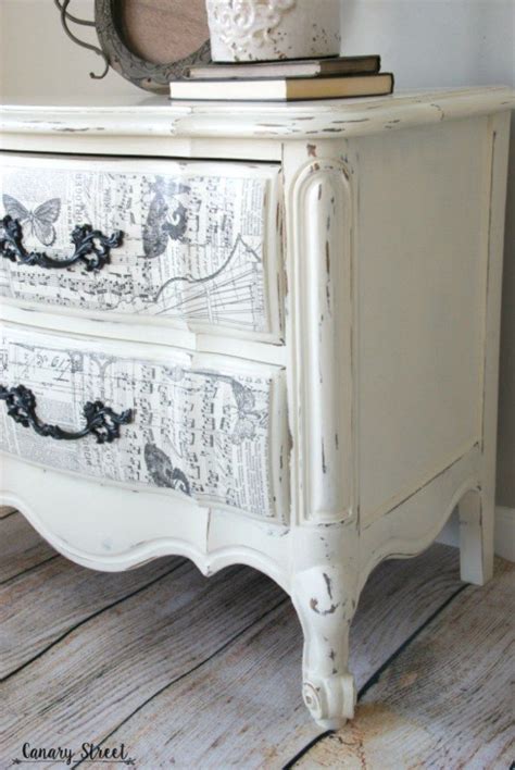 Black And White French Nightstand Painted Furniture Diy Furniture