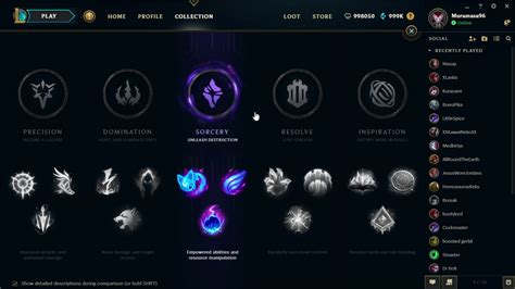 New Rune System Precision Tree League Of Legends Pbe Client Youtube