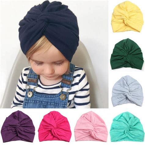New Designed Cute Baby Hat Cotton Soft Turban Knot Girl Summer Hat