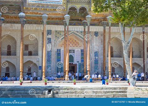 Bolo Hauz Mosque In Bukhara Uzbekistan Editorial Photography Image Of Mosaic Architecture