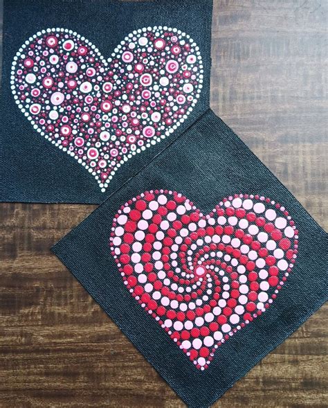 Valentines Day Special Heart Dot Mandala Mandala Dots Dot Art