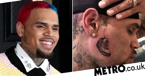 Chris Brown Reveals Huge New Face Tattoo For His Love Of Trainers Metro News