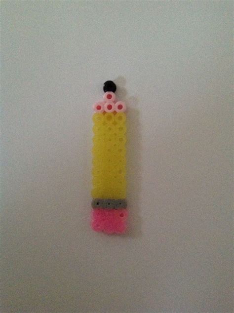 Perler Bead Pencil By Julie Rodriguez Diy Perler Beads Hama Beads