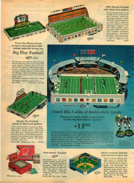 1965 Paper Ad Football Board Game Foto Electric Hall Of Fame Nfl Big