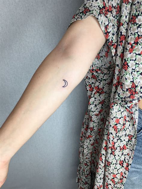 Moon Tattoo On Arm Small Moon Tattoos Inner Elbow Tattoos Elbow Tattoos