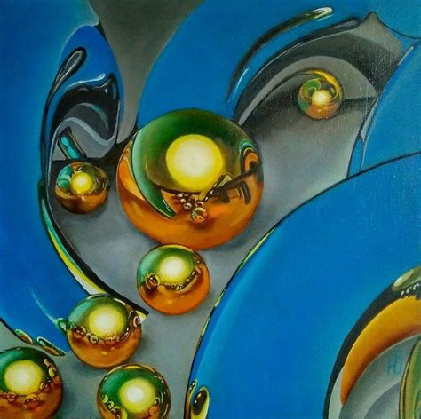 Shiny Balls 2019 Oil Painting By Yulia Berseneva Reflection