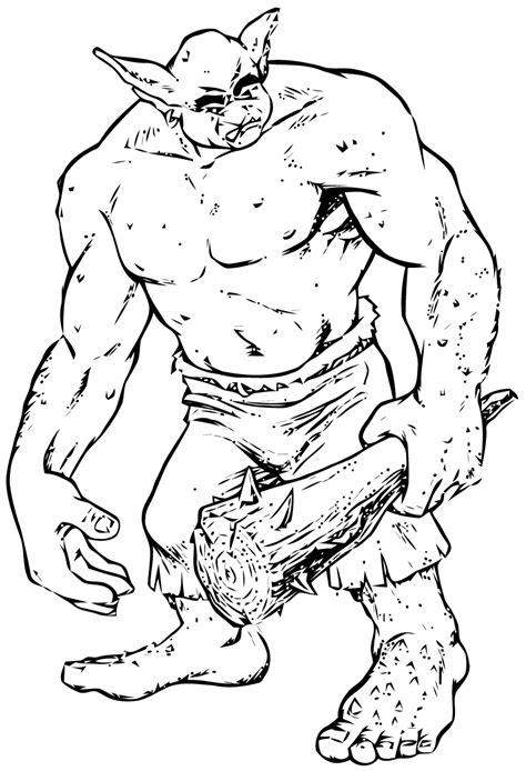 Coloriage ogre Harry Potter à imprimer