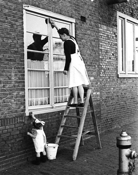 Ben Van Meerendonk Windows Cleaning 1948 Old Photos Vintage Photos