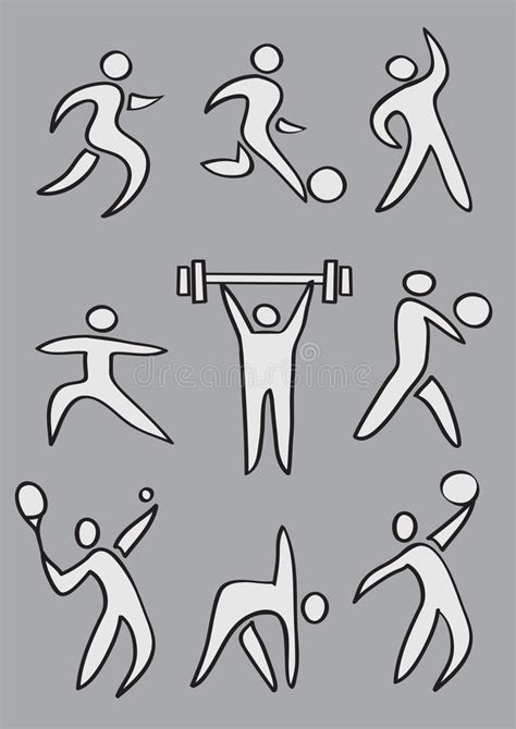 Simple Sports Icon Stock Vector Illustration Of Exercise