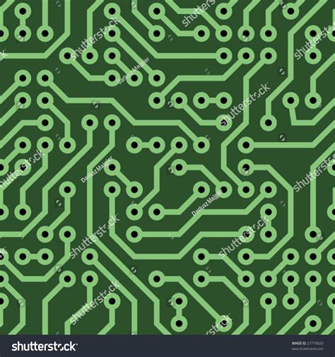 Vector Seamless Background Computer Circuit Board