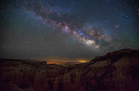 Bryce Canyon National Parknight Sky Photo Dotted Globe