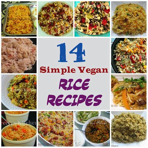 Preety S Kitchen Simple Vegan Rice Recipes