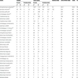 Species Diversity Of Phlebotomine Sand Fly Species Richness S Download Table