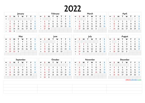 Printable 2022 Calendar With Week Numbers Premium Templates