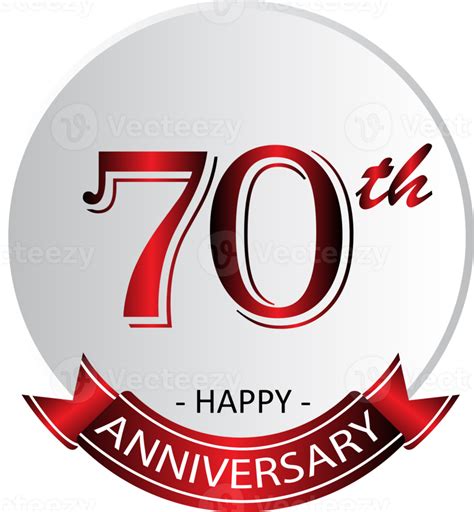 70th Anniversary Celebration Label 13836148 Png