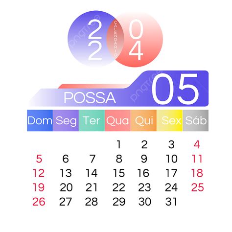 Calendário Colorido De Maio 2024 Em Português Png 2024 Português