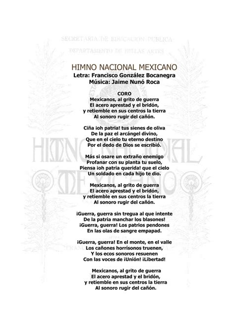 Letra Himno Nacional Himno Nacional Letra Del Himno Nacional Porn Sex Picture