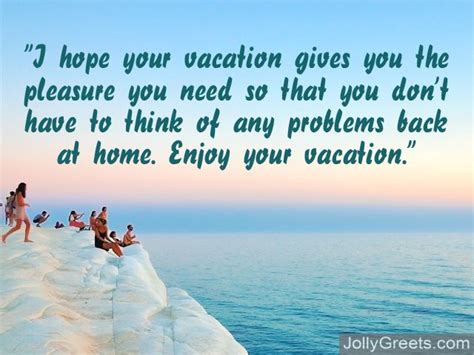 Enjoy Your Vacation Messages