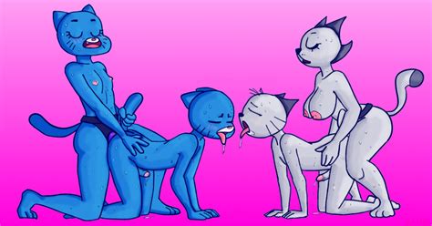 Rule 34 All Fours Anal Anal Sex Anthro Blue Fur Breasts