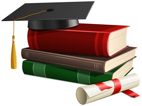 Graduation Cap Books And Diploma Png Clipart Graduation Clip Art