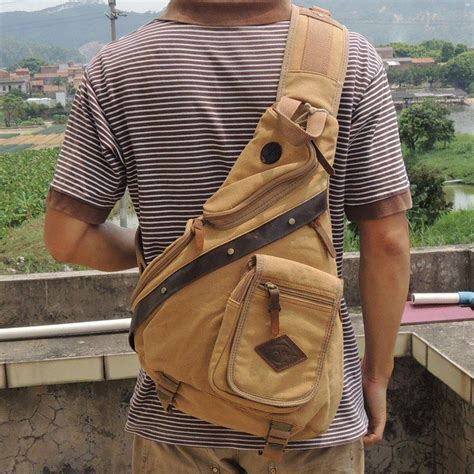 Thai hippie bag hippie elephant sling cross body bag purse zip pocket handmade colorblack. Men Travel Satchel Sling Bag Retro Chest Pack Messenger ...