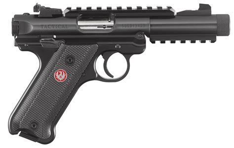 Ruger 40150 Mark Iv Tactical 22 Lr Sao 440″ 101 Black Checkered Grip