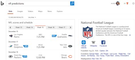 Bing Predicts Is On An Nfl Hot Streak As Season Heads For The Playoffs