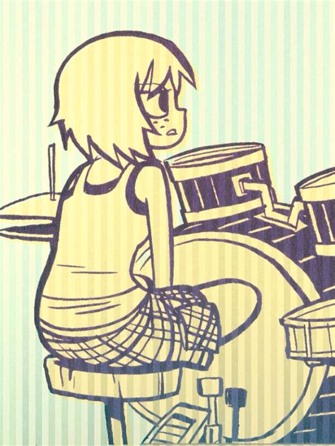 Kim And Drums Scott Pilgrim Comic Scott Pilgrim Vs The World Bryan Lee O Malley Chibi