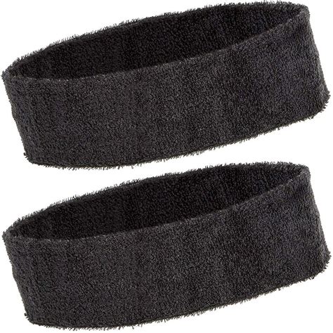 Sweat Band Headbands 24 Count Black