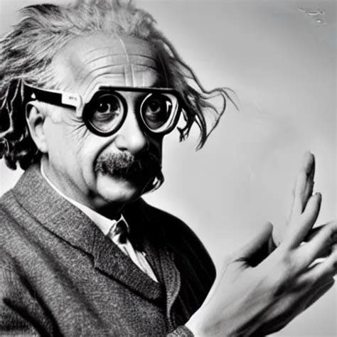 Albert Einstein With Virtual Reality Glasses Stable Diffusion
