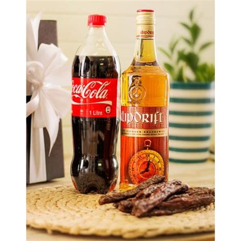We don't do boring gifts! Klippies Coke & Biltong Hamper | Klipdrift Brandy, Coke ...