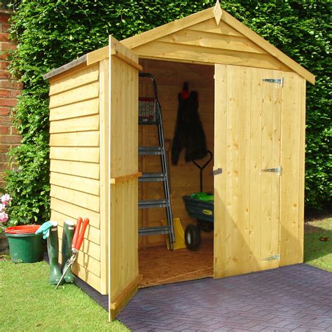 Shire 6x4 Apex Overlap Wooden Shed Departments Diy At Bandq