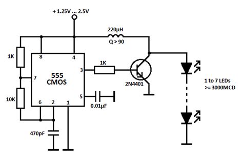 Led Driver Circuit With 555 Timer