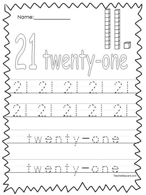 Counting Numbers 21 30 Kindergarten Counting A Wellspring 10