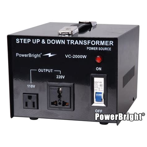 Power Bright 2000 Watts Step Updown Converter 110120 Volt 220240
