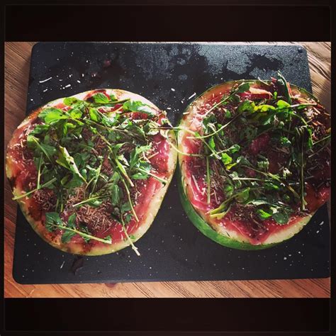 Thanks to everyone reaching out and for your sweet messages. Watermelon pizza :) prosciutto, parm,arugula, balsamic and ...
