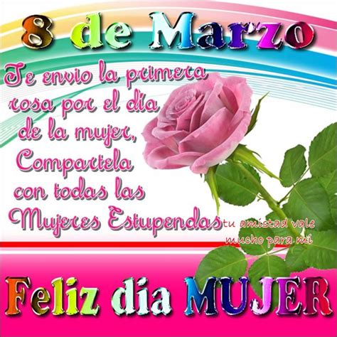 Utiliza estos bellos mensajes por el día de la mujer para recordarle a tu novia lo importante que es para ti. Te envío la primera rosa por el día de la mujer. Feliz día ...