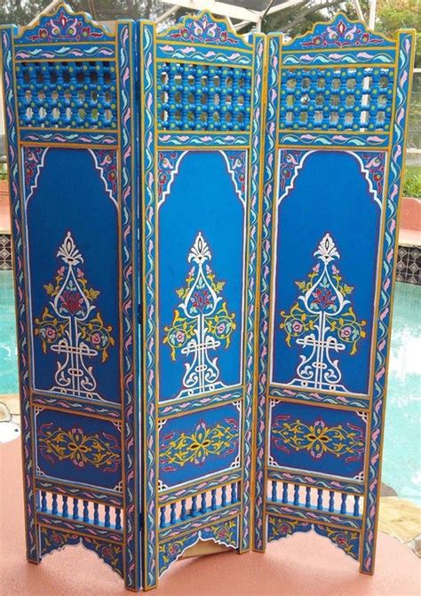 Handmade Room Divider Moorish Blue Moroccan Decor Room