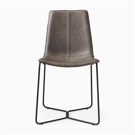 Slope Leather Dining Chair Set Of 2 West Elm