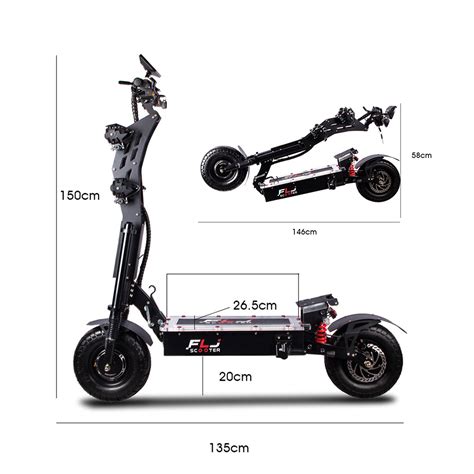 Flj Sk2 72v 8000w 13inch Fat Tire Best E Scooter Kickscooter