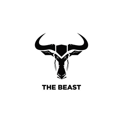 Beast Head Simple Black Logo 660889 Vector Art At Vecteezy