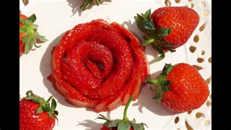 How To Make Diy Strawberry Roses Fruit Carving Garnish Sushi