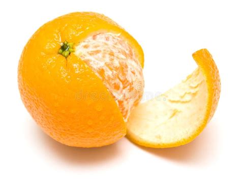 Orange Pelure Ou Orange Sur Fond Blanc Fermeture Image Stock Image Du