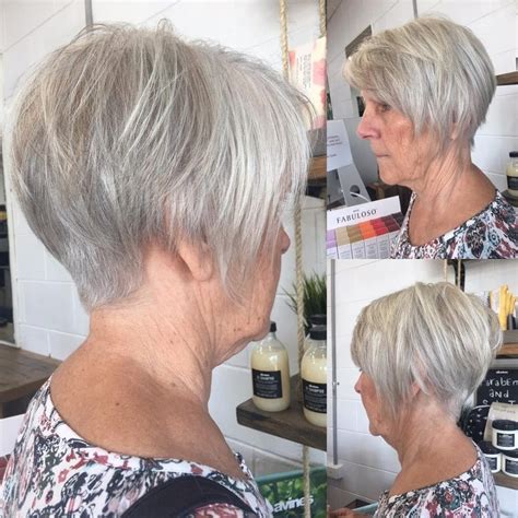 The right choice of length, hair should not be too long, otherwise, it will often get tangled; Fine Dry Thin Grey Hair Styles - Wavy Haircut