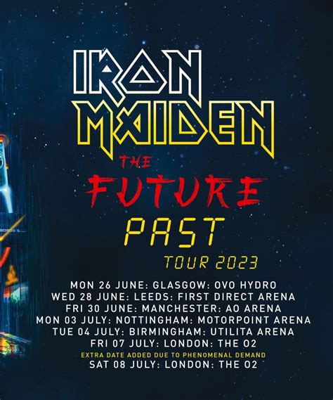 iron maiden the future past tour 2023 30 june 2023 ao arena event gig details and tickets