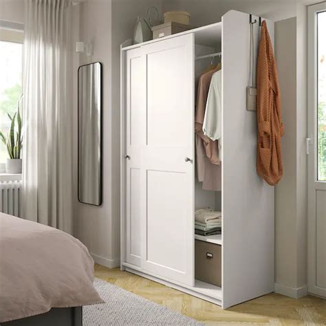 Buy wardrobe for your home now only at ikea indonesia. HAUGA Wardrobe with sliding doors, white, 461/2x215/8x783 ...