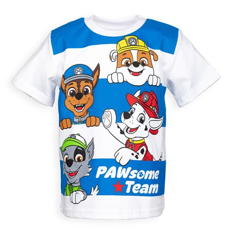 Paw Patrol Chase Marshall Rubble Toddler Boys 4 Pack T Shirts Toddler