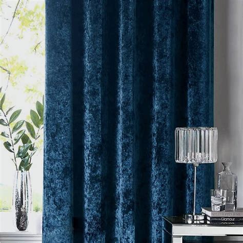 Royal Blue Velvet Curtains And Drapes For Living Roombedroom Set Of